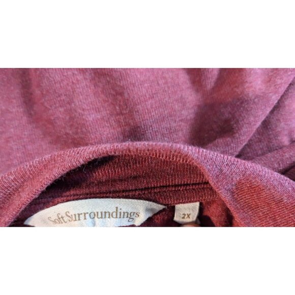 Soft Surrounding Dress Red Marla Sweater Layered Polyester Blend Womens Size 2X - Picture 6 of 10